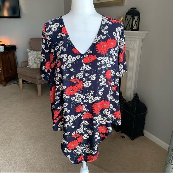 EUC Madewell Floral Hillside Daisies Crop Shirt - Picture 4 of 13